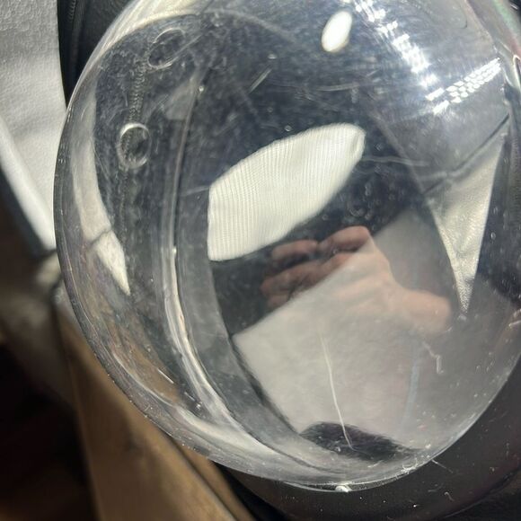 Dark Grey Vegan Leather Pet Carrier Backpack with Bubble Window - Picture 11 of 11